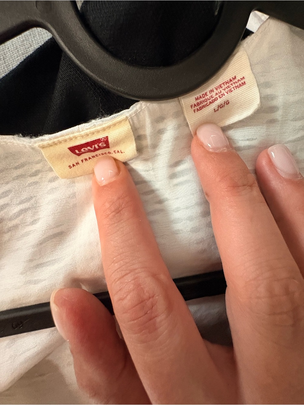 Levi's White V-Neck Textured Midi Dress - Picture 2 of 3